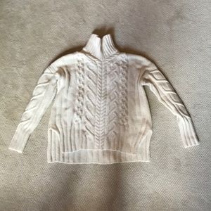 cropped cable knit sweater